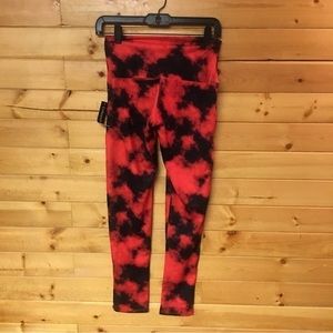 Black & Red Leggins By Catherine Malandrino, High Waisted, Stretch, side pockets